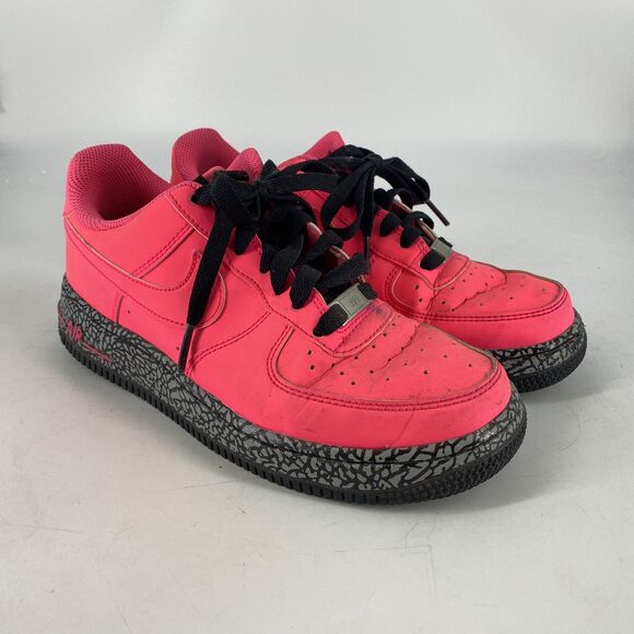 Nike Air Force 1 GS AF1 Low Hyper Pink 596728-608 Size 5Y Shoes - Picture 1 of 6